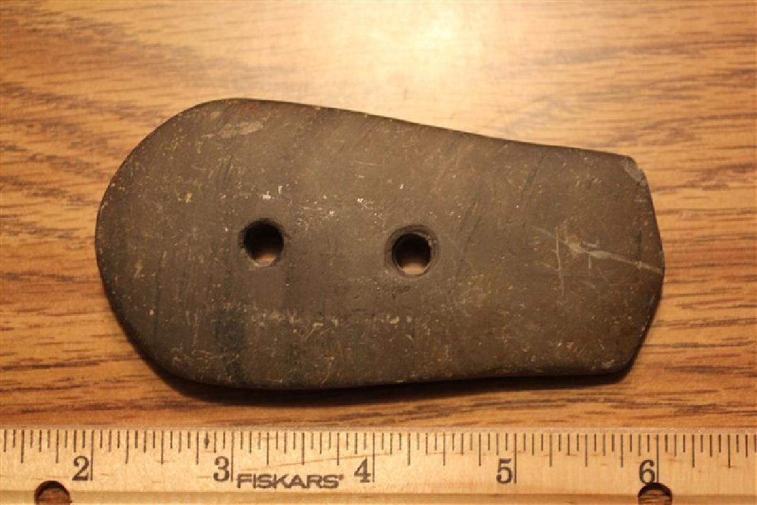 4" banded slate two hole Gorget (1 of 2)