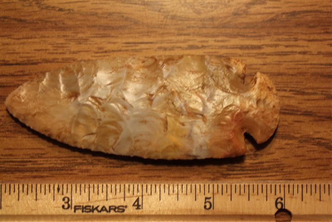 4" multicolored Flintridge dovetail arrowhead from Ohio (1 of 2)