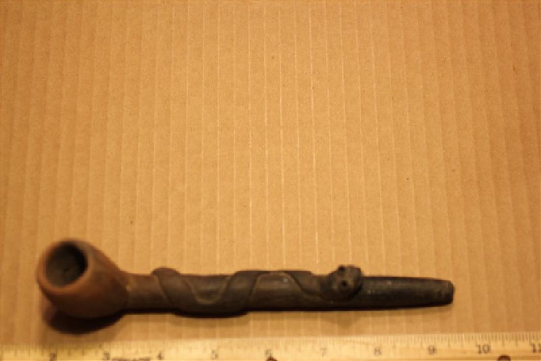 7 1/2" Historic Rattlesnake Effigy Pipe, Hopi, AZ (1 of 1)