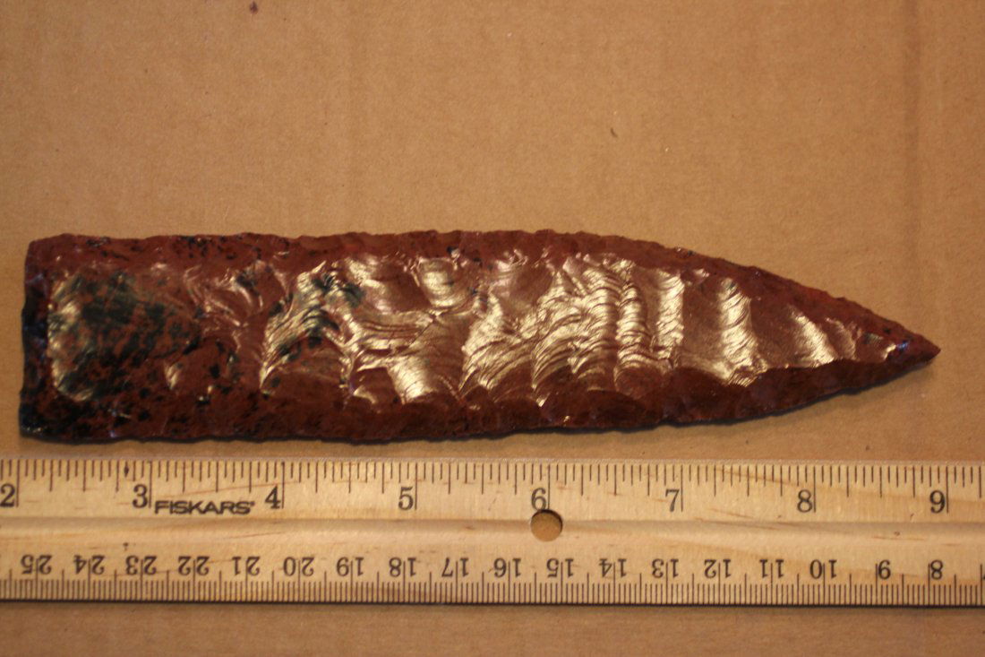 7" Pre Columbian Obsidian Blade, Ex Dr. Warner: See Lot Title