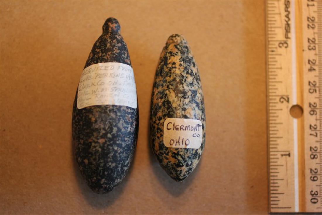 3 1/8" L Plummet, Clark County, OHIO & 2 5/8" Plummet, (1 of 1)