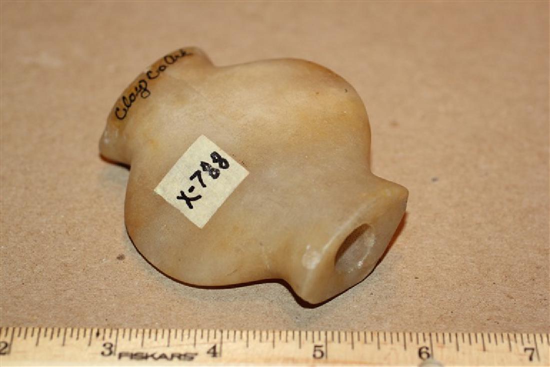 3 1/8" L x 2 13/16" W Translucent bottle Bannerstone, (1 of 2)