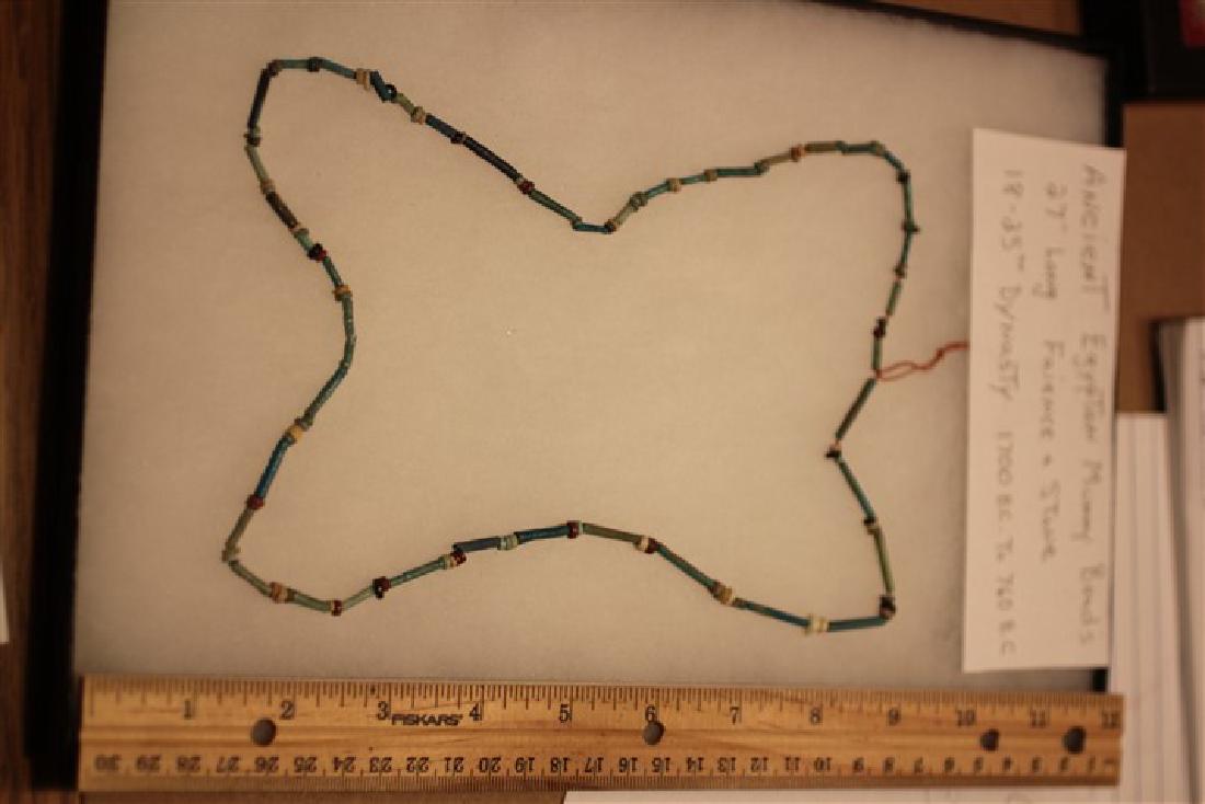 27" TL Faience Egyptian Beads: See Lot Title