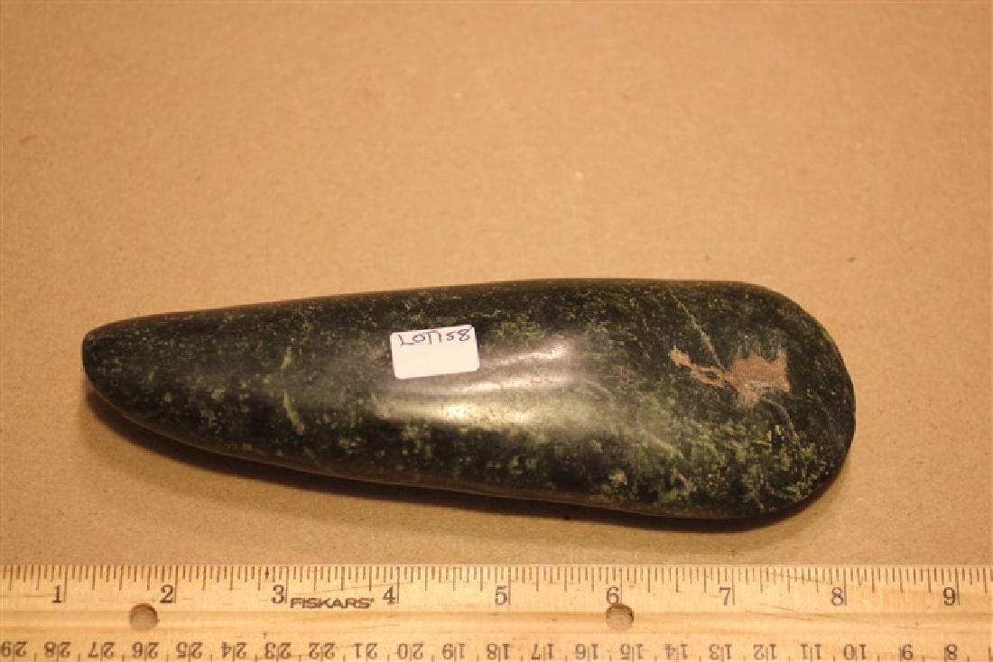 7" Pre Columbian Green Hardstone Celt (1 of 1)