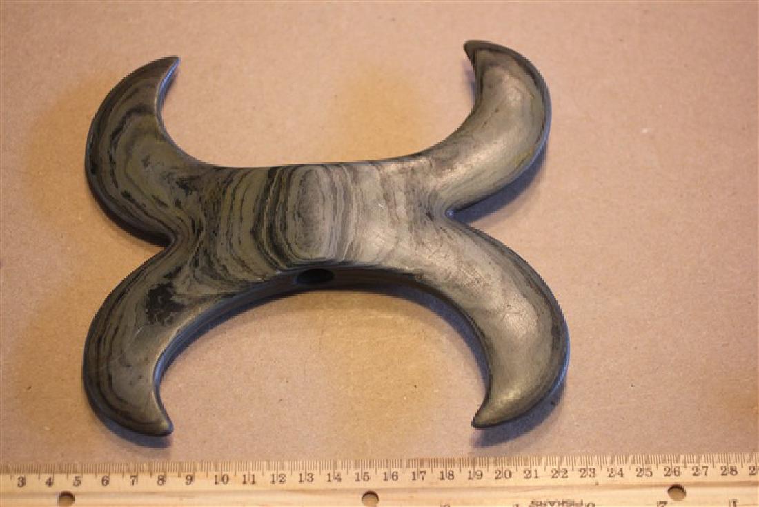 7"L x 6 1/4"W Double Crescent Slate Ceremonial Banner, (1 of 4)