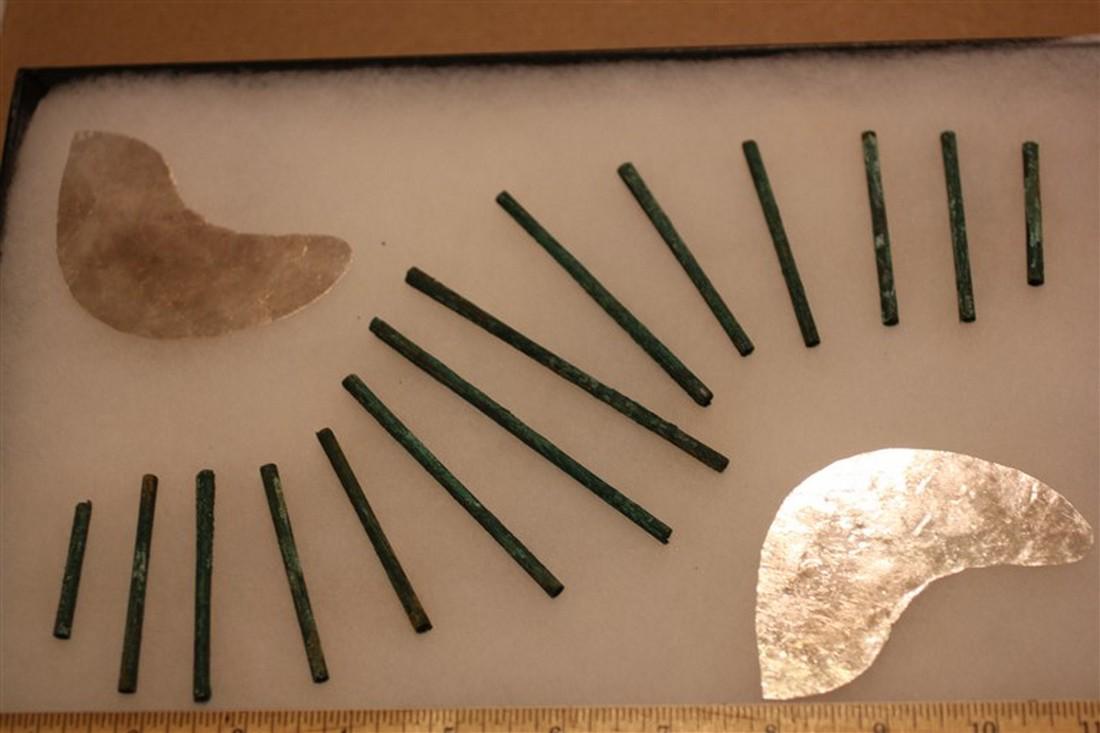 14 Copper Beads w/ Two Mica Artifacts, Kentucky (1 of 1)