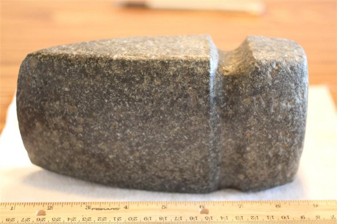 7 3/4" L 3/4 Grooved Axe, Pike Co., Illinois (1 of 2)