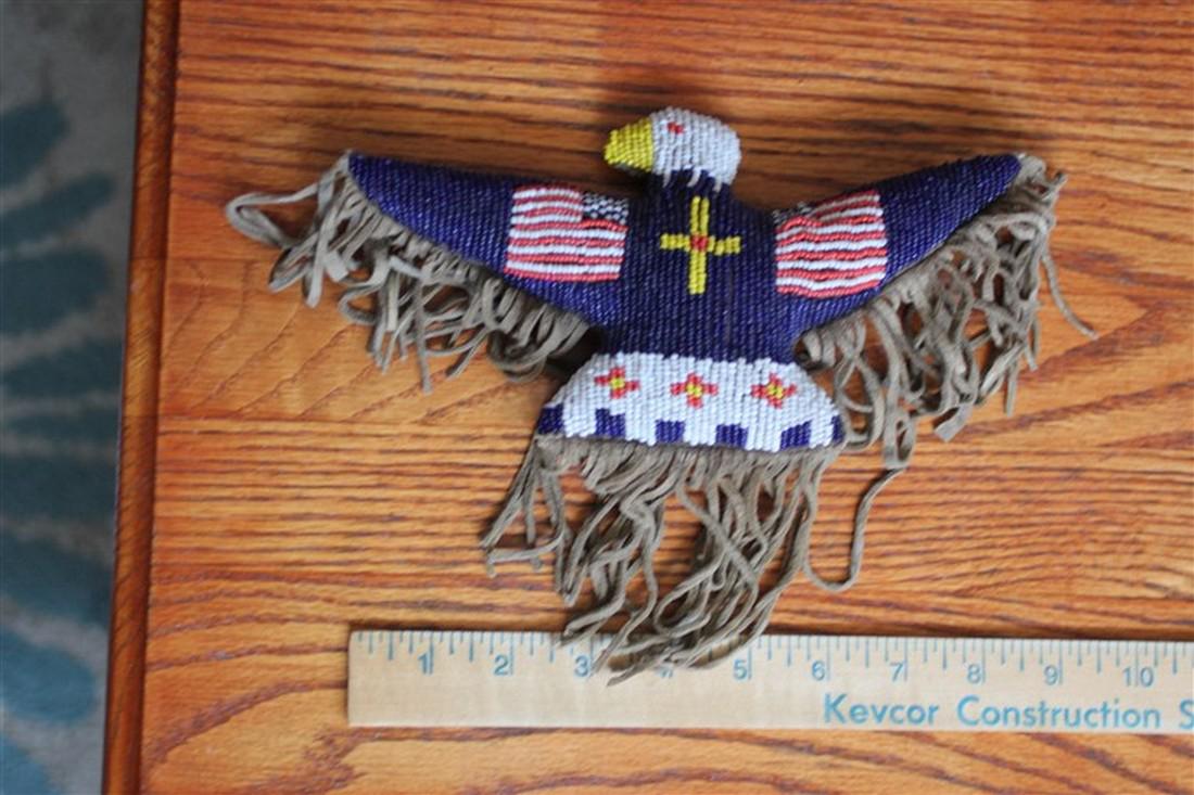 8 1/2" Beaded Eagle Fetish (1 of 2)