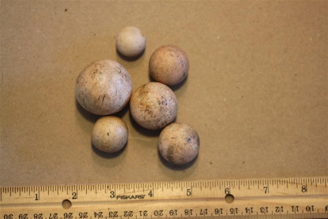 3/4" to 1 7/16" Game Balls-6: See Lot Title