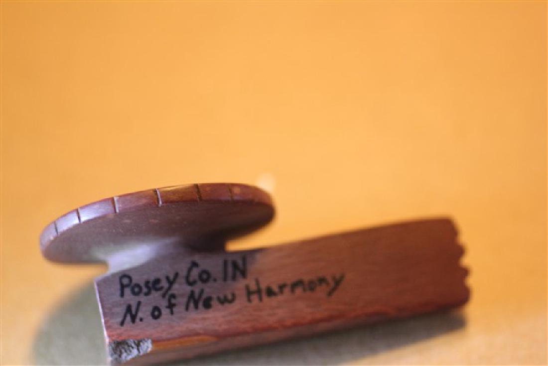 3 1/2" Catlinite Disc Pipe, Posey Co., Indiana (1 of 2)