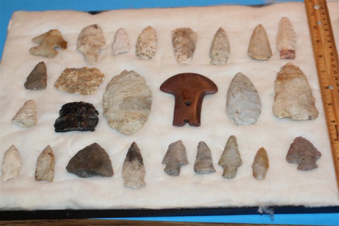 Frame of Miscellaneous Illinois Artifacts (1 of 2)