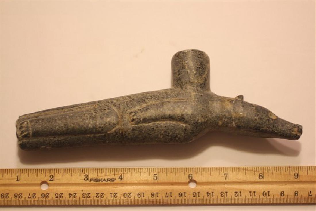8 1/8" Pipe depicting a Wolf, Moorhouse Parish,: See Lot Title
