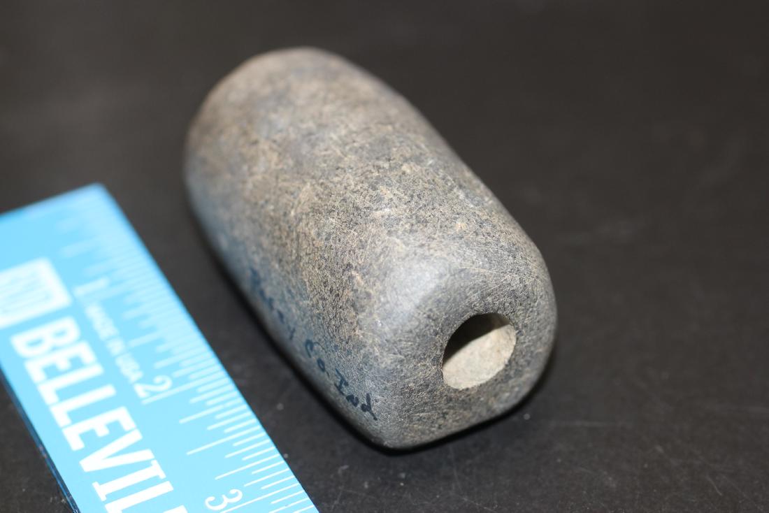 2 1/2"L x 1 3/8"Tube Grooved Bannerstone, Meade Co.,: See Lot Title