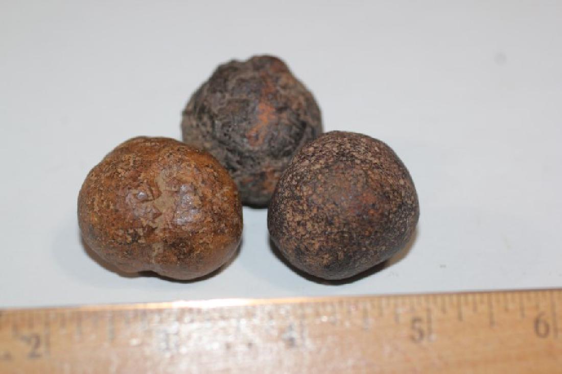 Three Hematite Game Balls, St. Clair Co., Illinois (1 of 1)