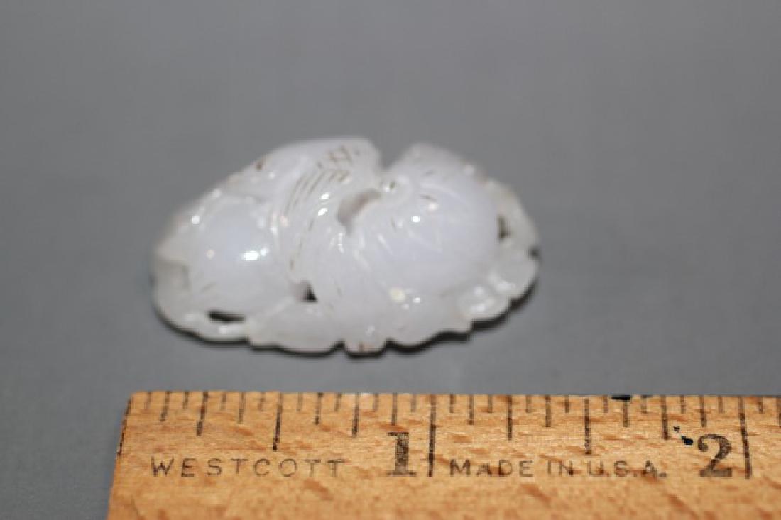 1 5/16â€L Natural Hetian White Jade Carving w/purplish (1 of 3)