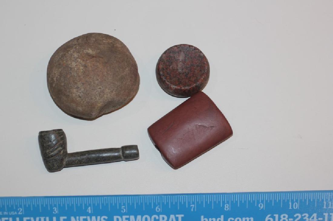 Catlinite Bannerstone, Discoidal, Pipe  & Rock (1 of 1)