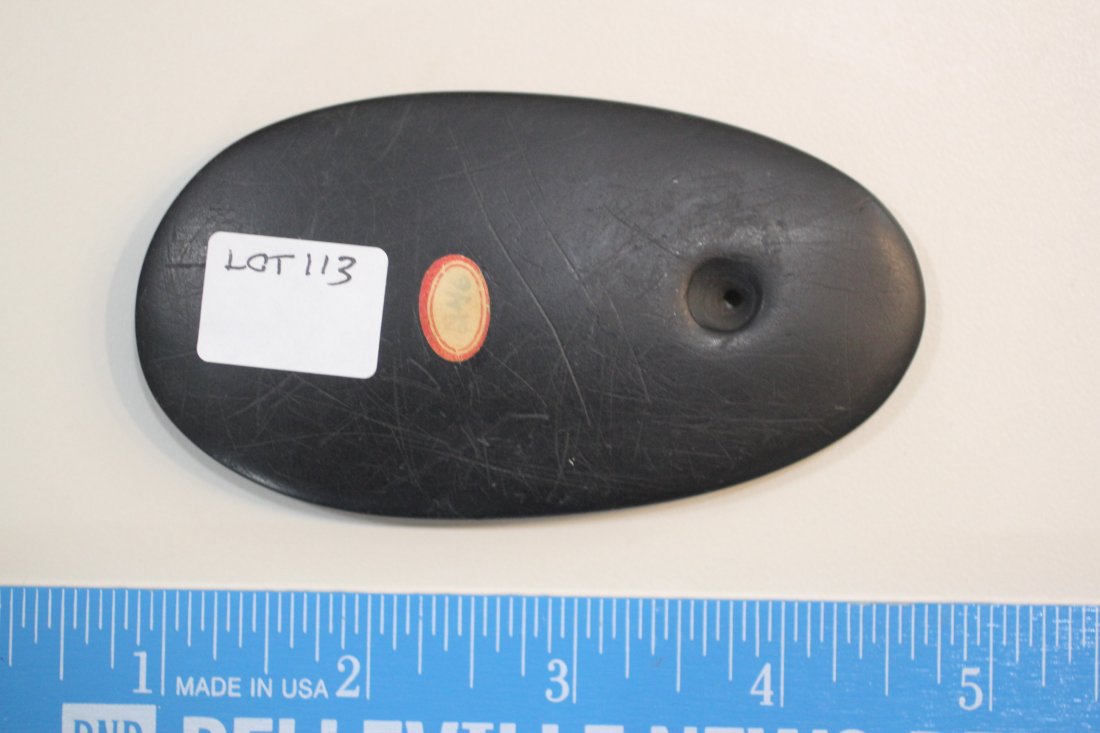 3 3/16" Nice Cannal Coal Gorget, Ohio (1 of 2)