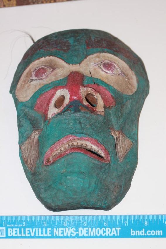 Historic 10 3/4"L x 7 3/4'W North West Coast Mask (1 of 2)