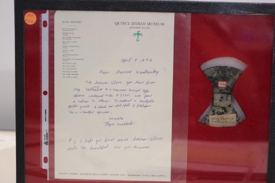 3 15/16" Wis. Bowtie Bannerstone w/Byron, Knoblock Ltr. (1 of 4)