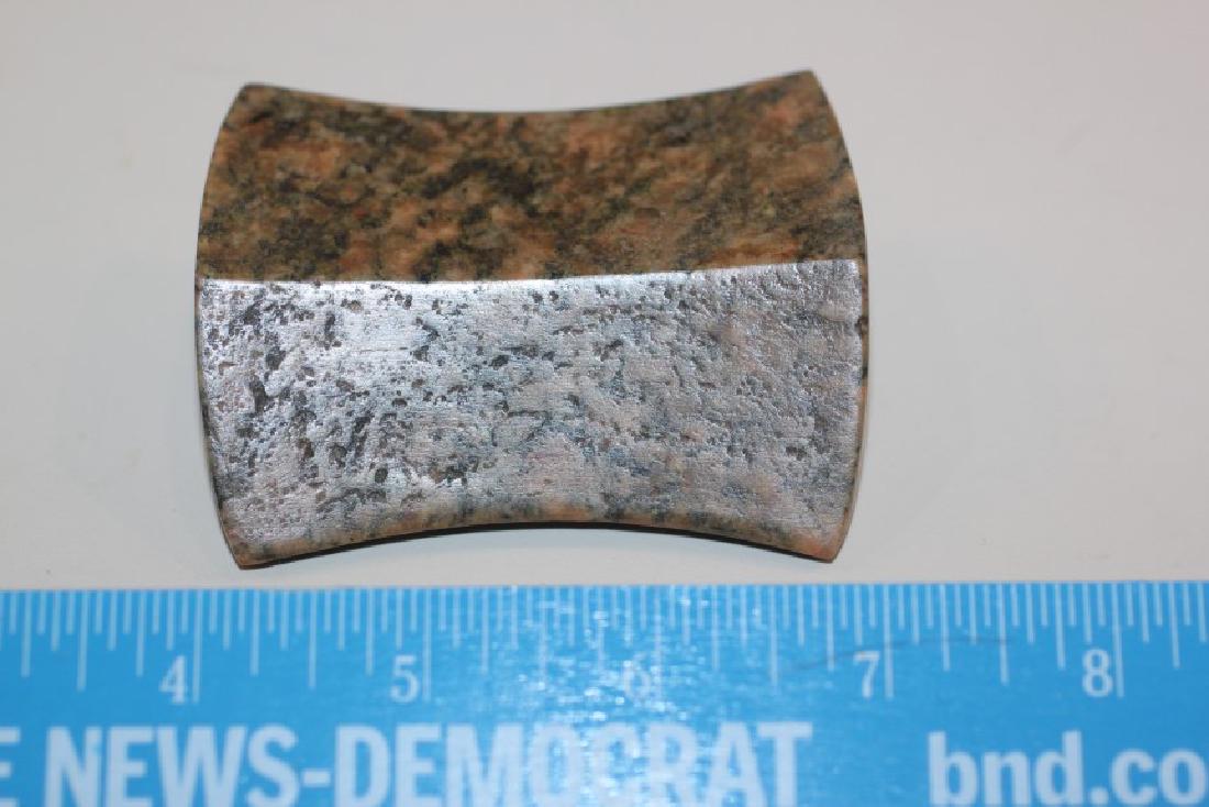 3 1/8" L w 2 1/2"W Hourglass Bannerstone, Kankakee, IL (1 of 2)