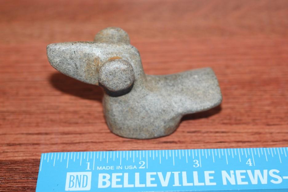 3 1/2â€L x 2â€H Popeyed Birdstone, Undocumented: See Lot Title