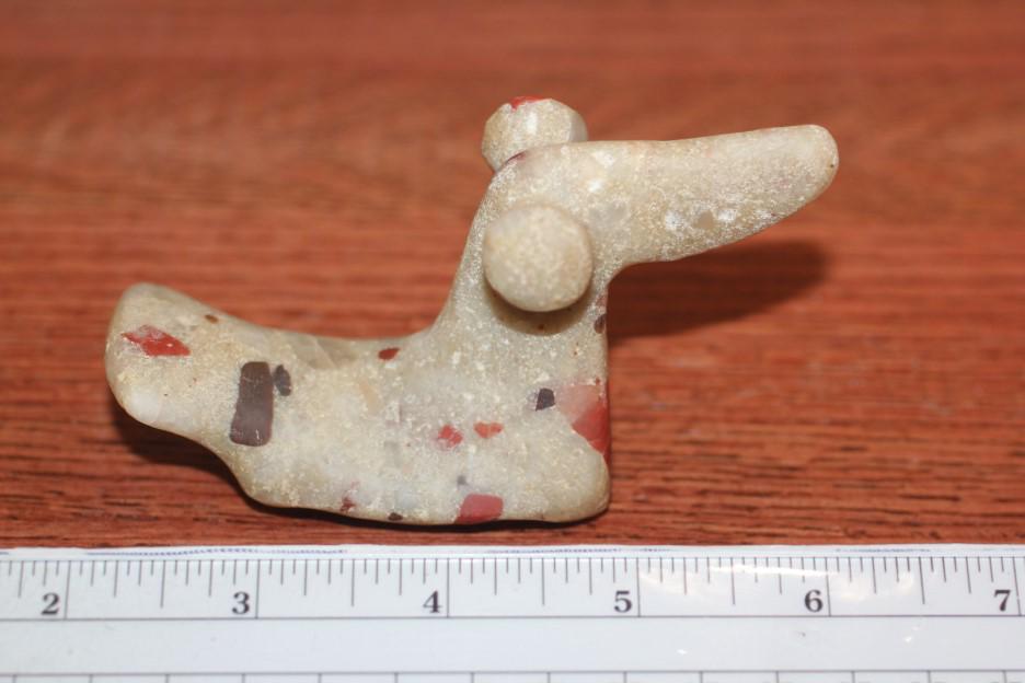 4 1/8â€L Porphyry Birdstone, Illinois: See Lot Title