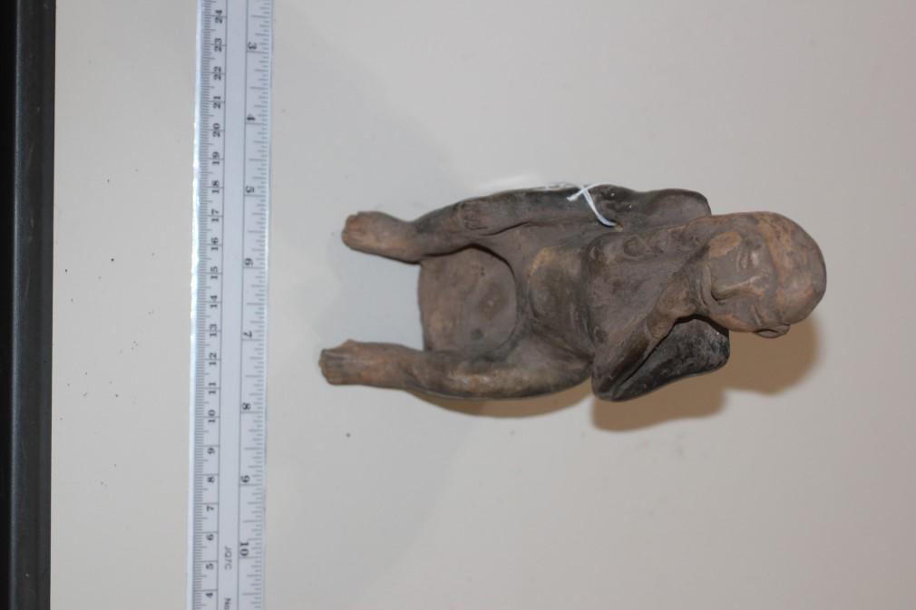 6 3/4"H Pre-Columbian Type Effigy Figure w/Repair (1 of 2)