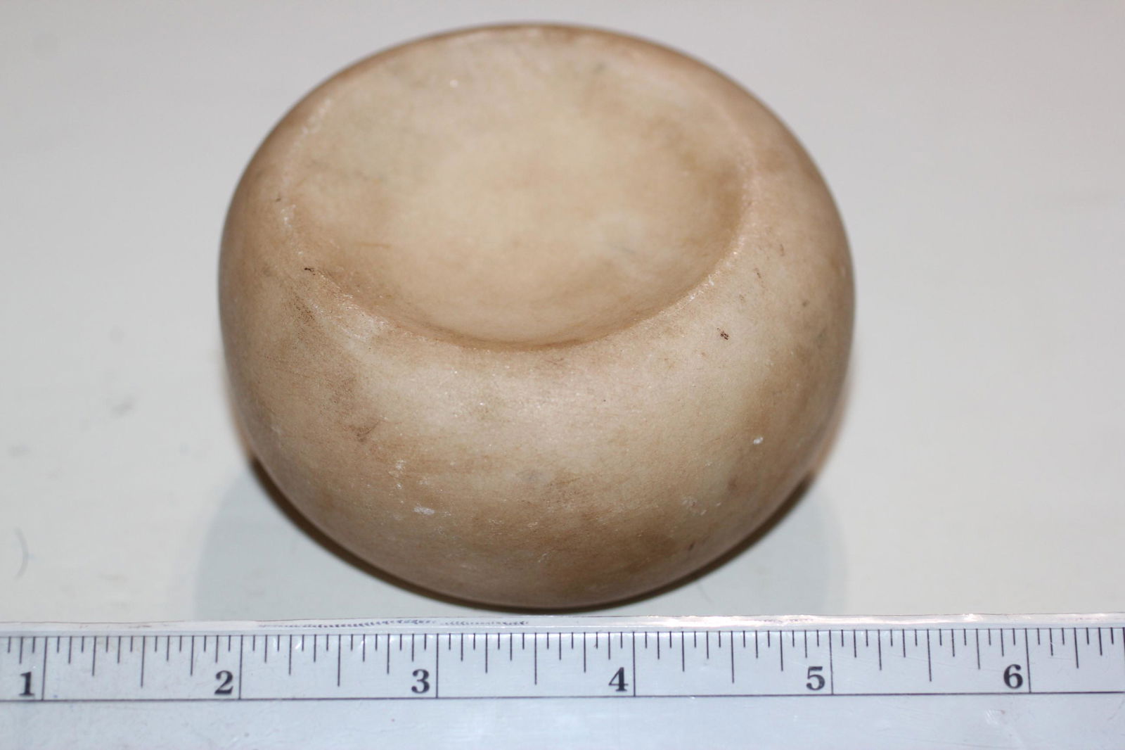 3 9/16"W x 1 7/8"H Jersey Bluff Hardstone Discoidal, (1 of 2)