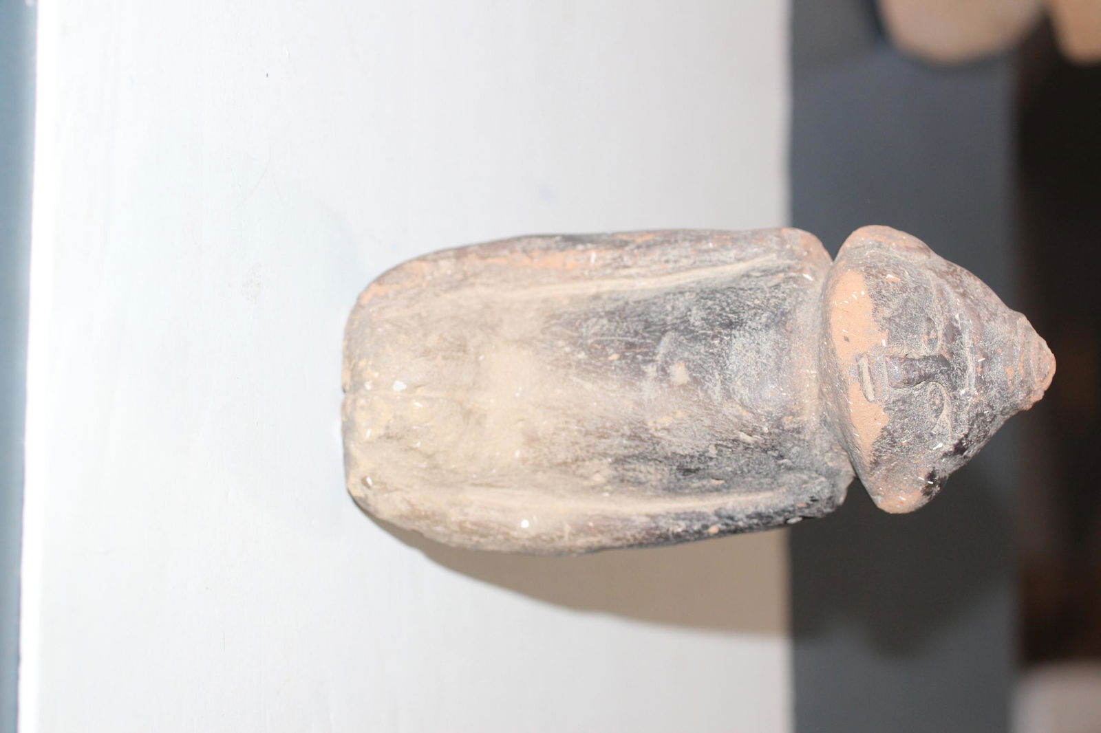 7" H Mississippian Type Human Effigy Pottery (1 of 2)