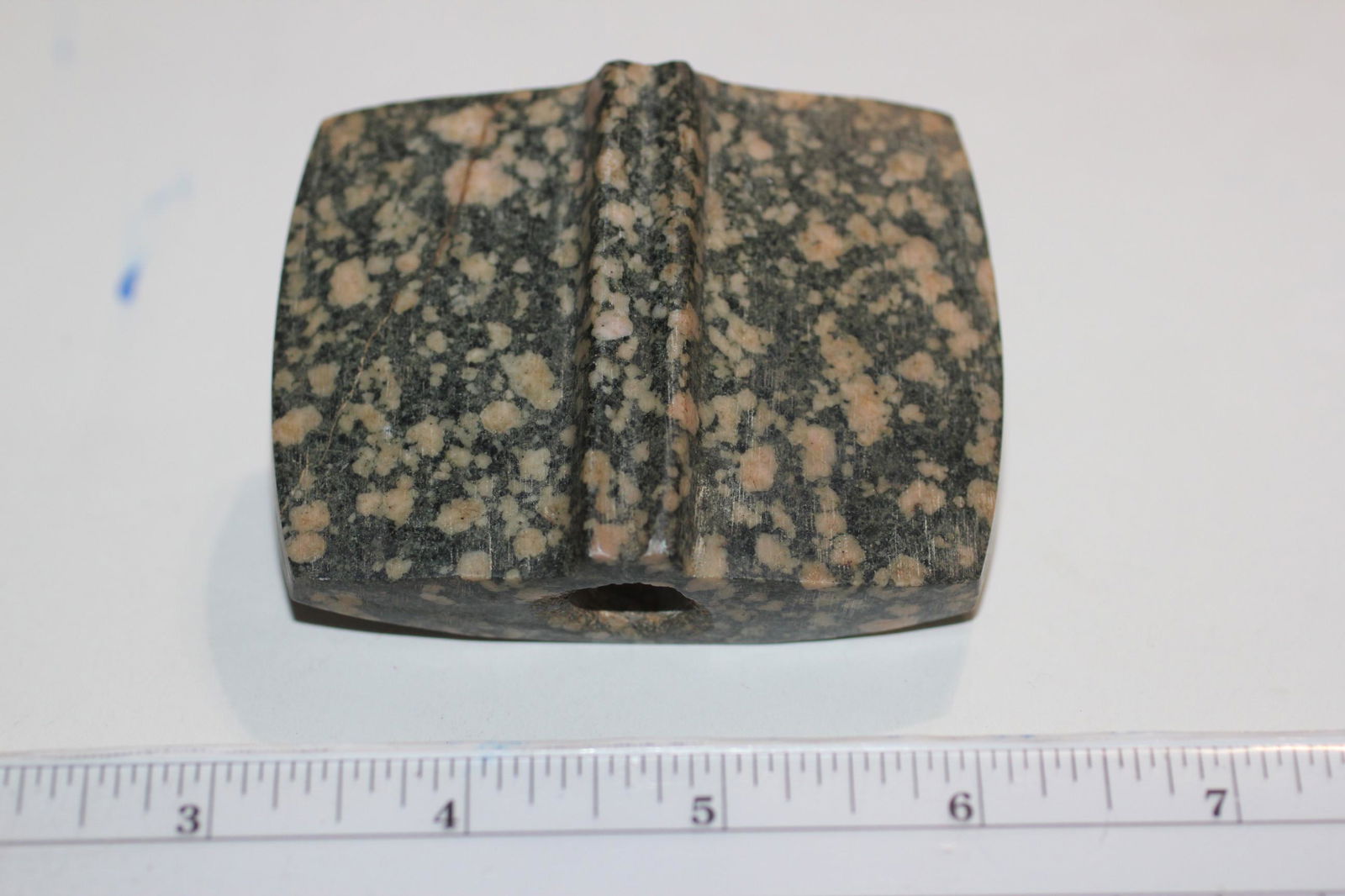 3 1/8" L x 2 1/8" W Porphry Ridged Bannerstone (1 of 2)