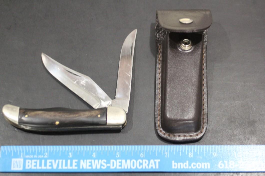 K-Bar Two Blade Pocket Knife w/ case: See Lot Title