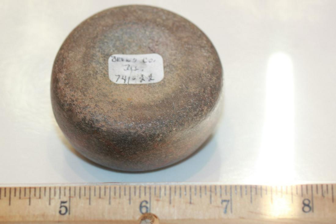 2 1/2" W x 1 1/8" H Woodland Jersey Bluff Discoidal: Brown Co., Illinois