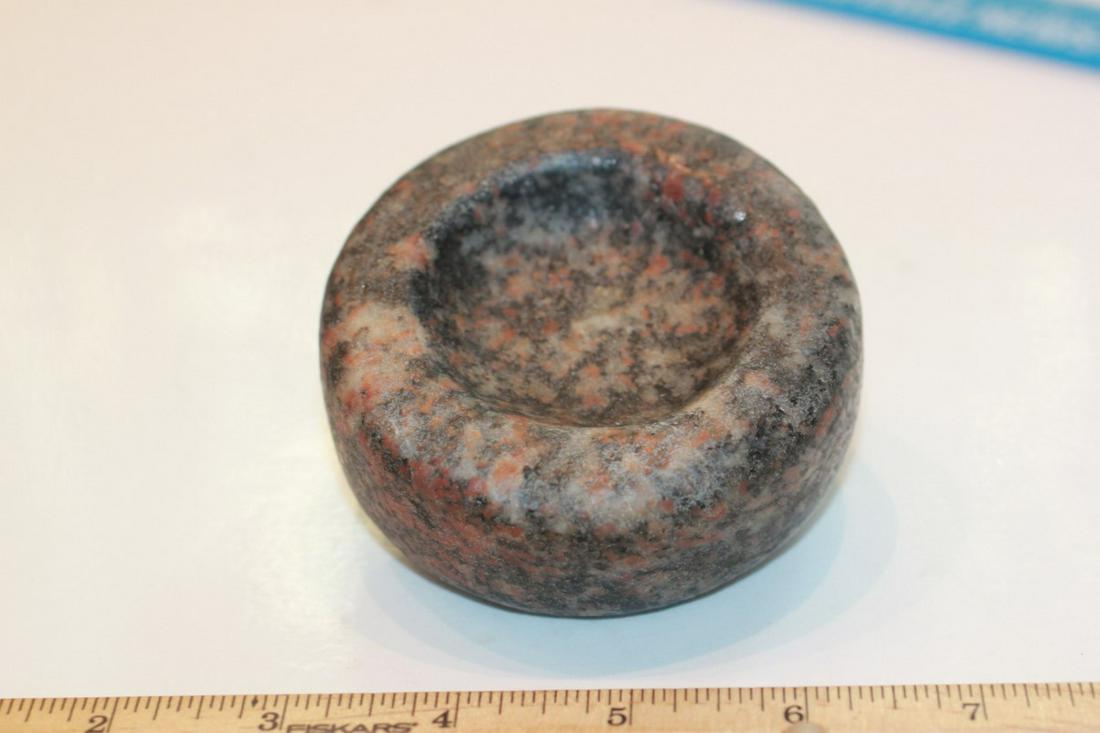 3 3/8" W x 1 5/16" H Discoidal, St Clair Co., IL: See Lot Title