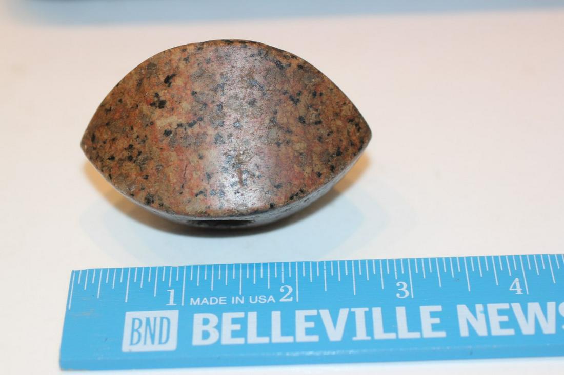 2 5/8" L x 1 9/16" W Ovid Form Bannerstone, IN: See Lot Title