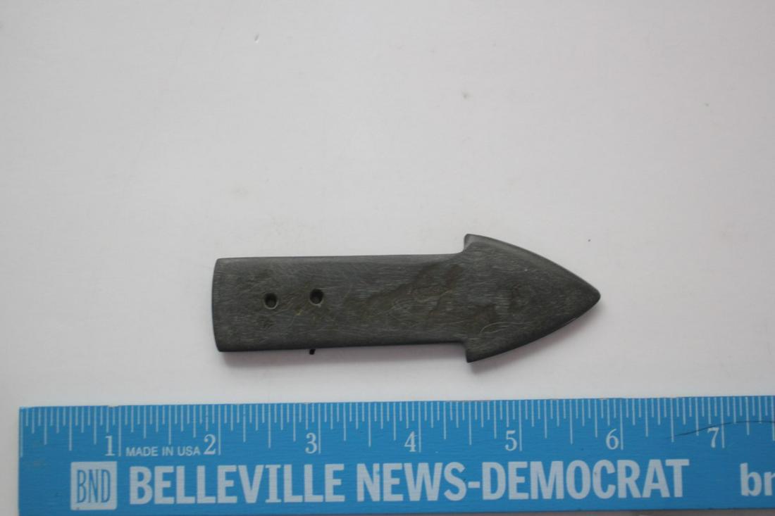 3 7/8" Slate Gorget, Medina Co., OH: See Lot Title