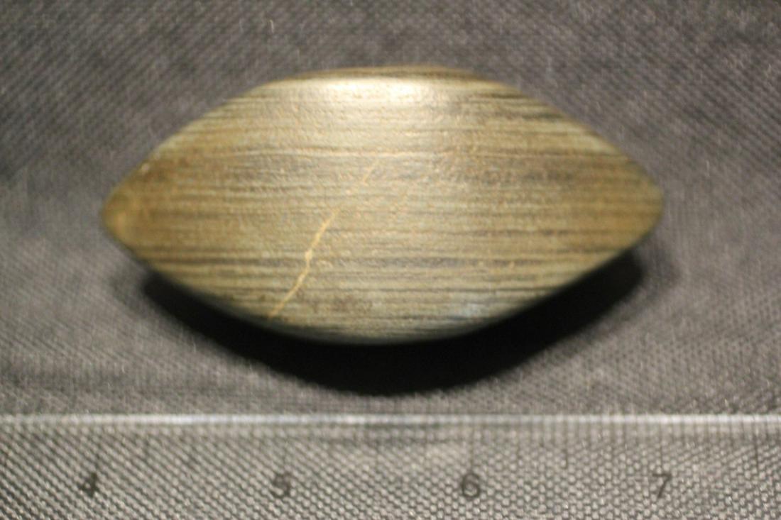 3 1/8" Ovate Banded Slate Bannerstone, Hardin Co., OH (1 of 4)