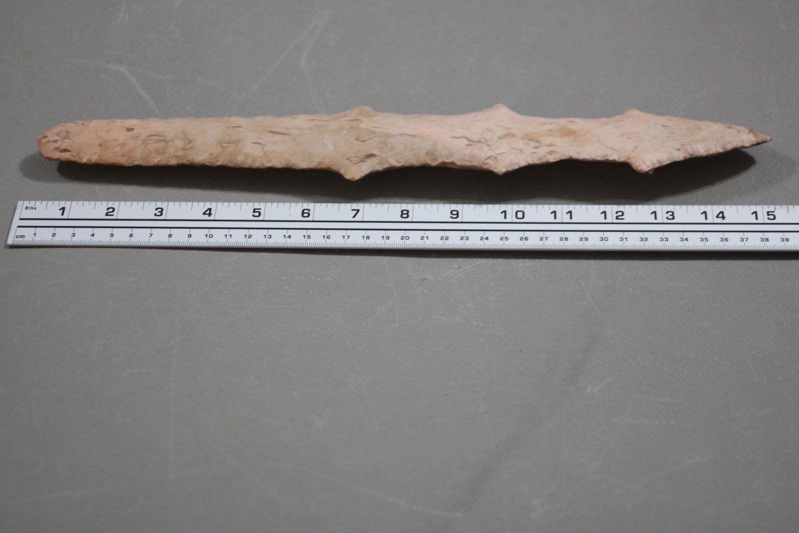 15" CEREMONIAL FLINT MACE, HUMPHREY'S CO., TN: See Lot Title