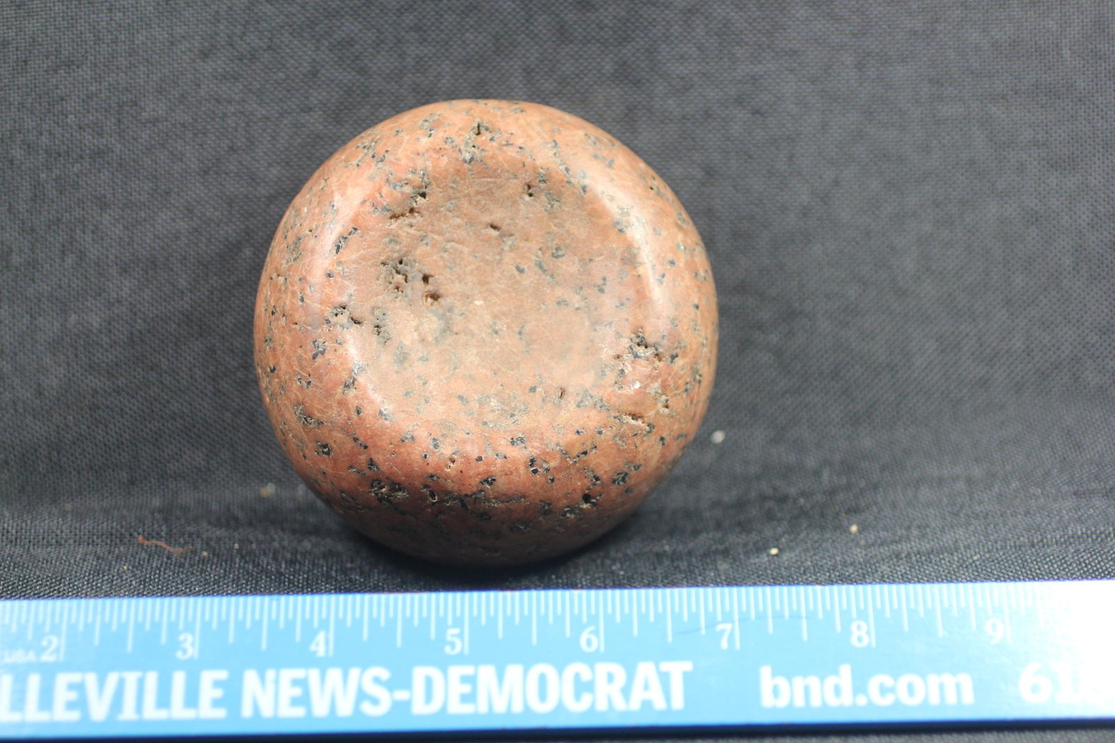 3 7/8" W X 2 1/4" H DISCOIDAL, HENRY CO., IOWA: See Lot Title