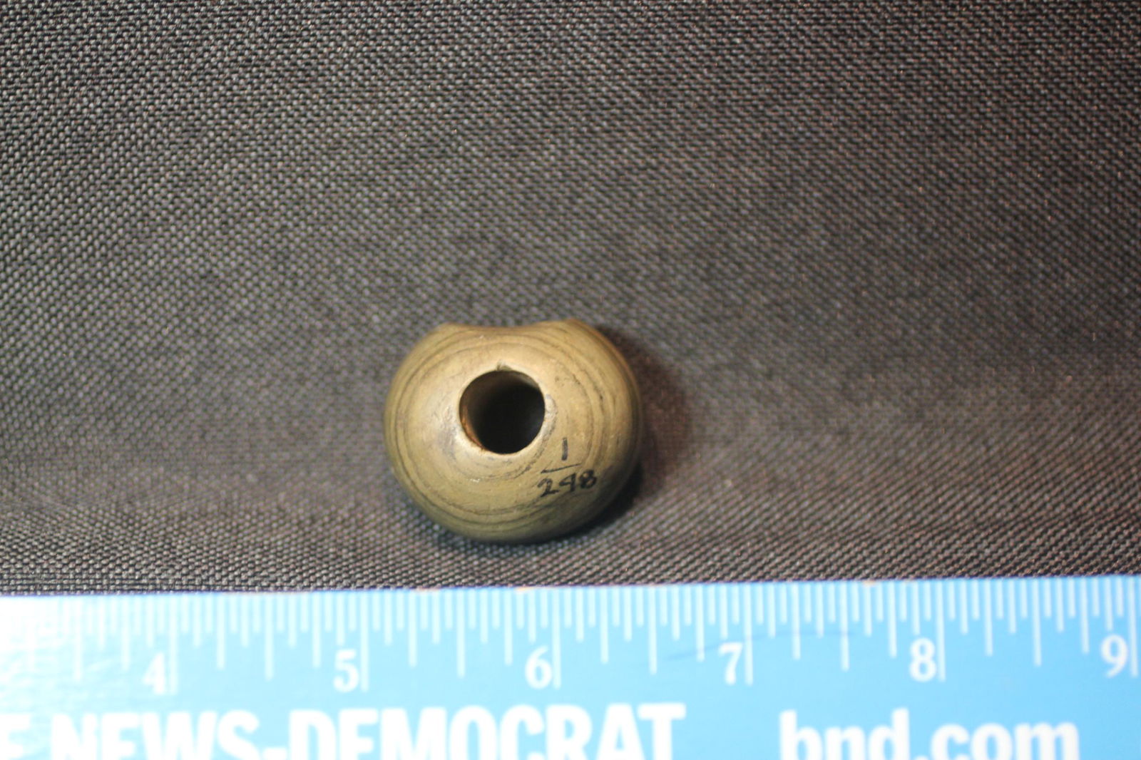 1 1/2"W X 7/8"H SLATE BALL BANNERSTONE, FRANKLIN CO.,: See Lot Title