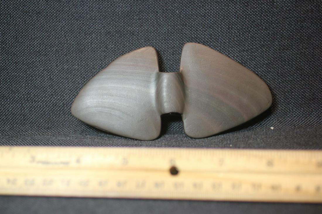 4 3/4" L x 2 1/4" W Banded Slate Butterfly Bannerstone: See Lot Title