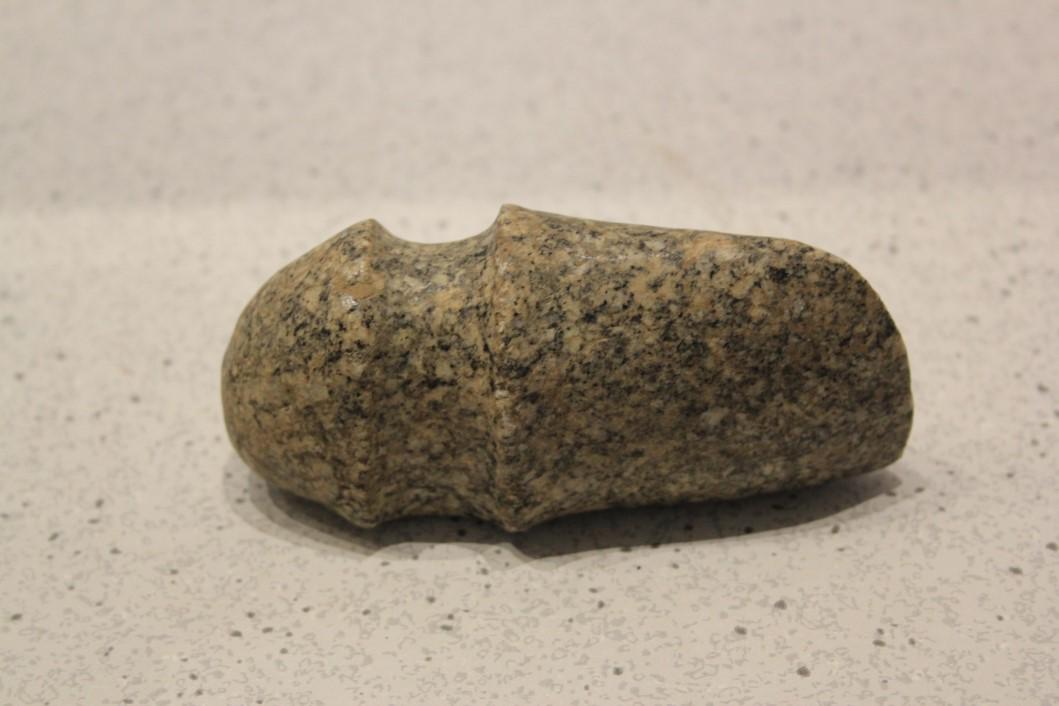 4 7/16" L x 2 1/8" H Speckled Stone 3/4 Grooved Axe, (1 of 4)