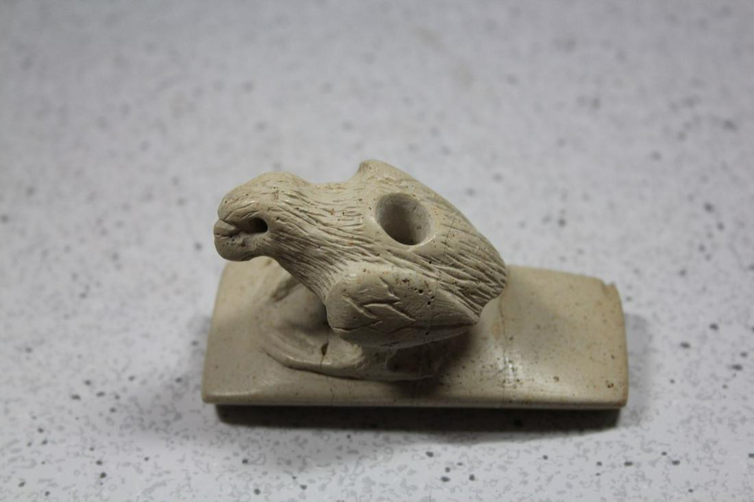 3 1/4" L x 1 7/16" W x 2" H Hopewell Eagle Pipestone (1 of 4)