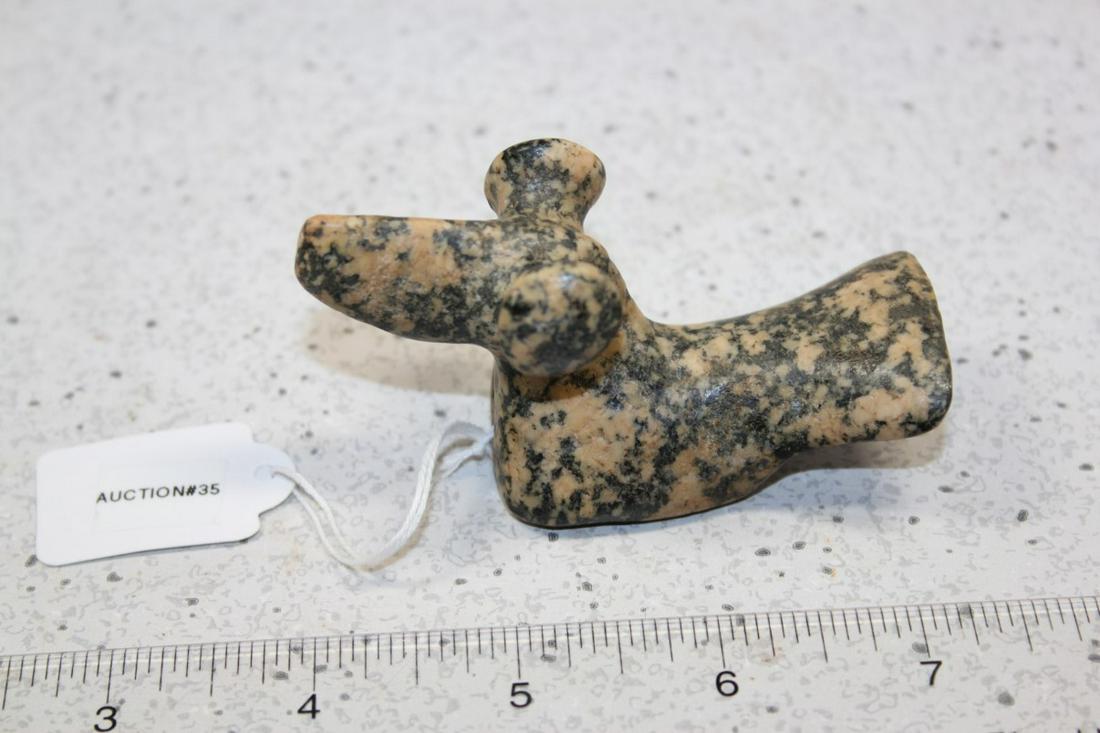 3 1/4" L CREAM & BLACK PORPHYRY POPEYED BIRDSTONE, (1 of 2)