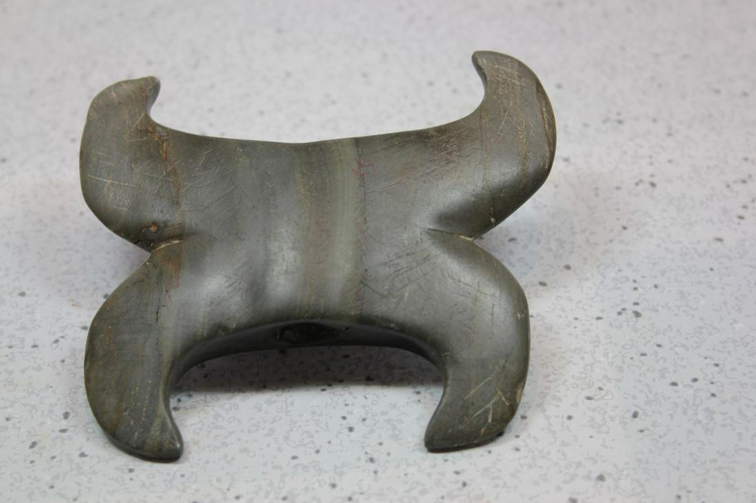 4 5/16" X 3 11/16" BANDED SLATE DOUBLE CRESCENT (1 of 4)