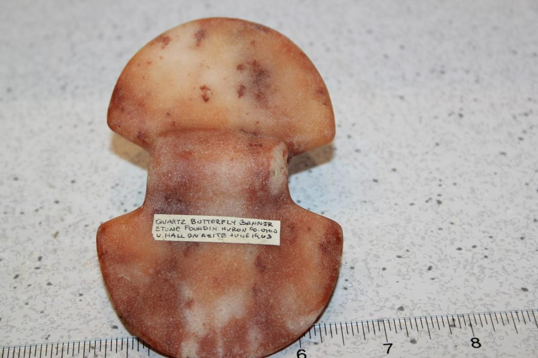 4 7/8" L X 2 13/16" WWINGED QUARTZ BANNERSTONE, HURON (1 of 6)