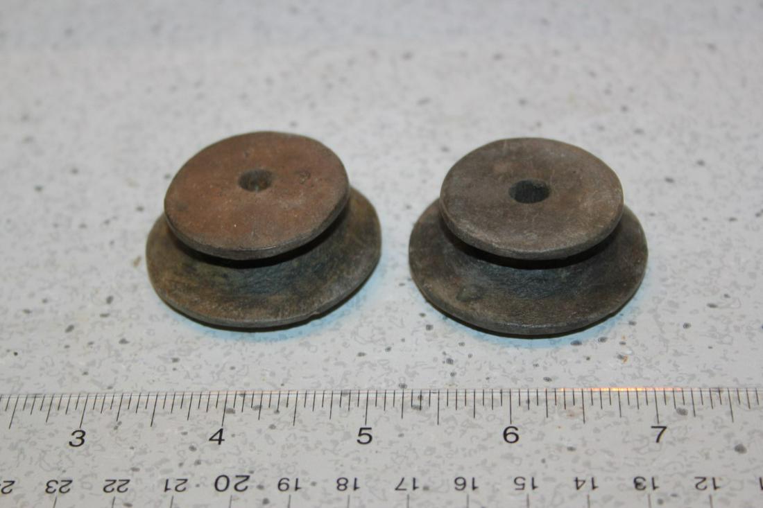 1 13/16" PAIR OF CADDO EARSPOOLS, AR (1 of 2)