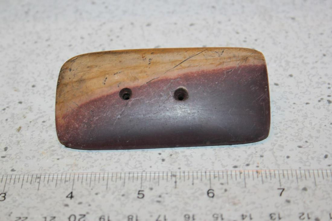 3 5/16" L X 1 9/16" W GORGET, IROQUOISE CO., IL (1 of 2)