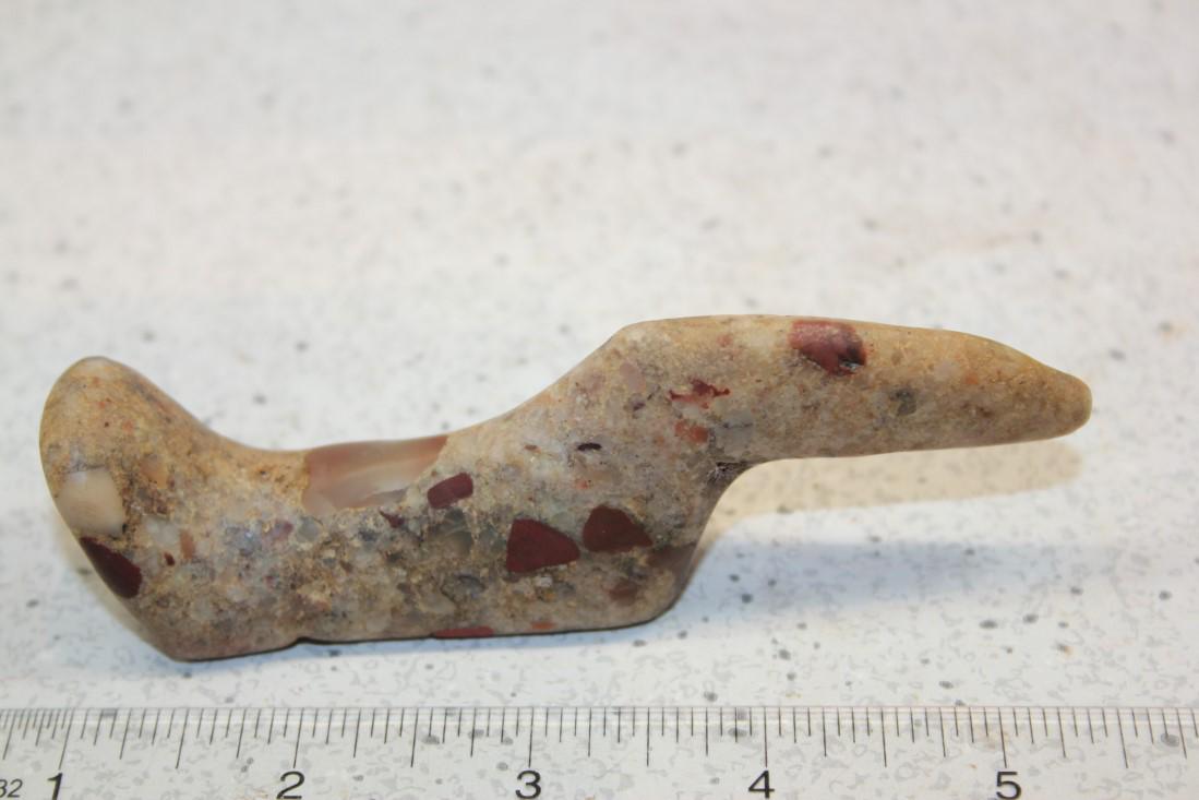 4 1/2" L x 1 1/14" H Porphyry Birdstone, MI (1 of 3)