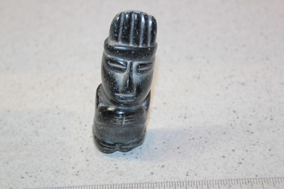 3 3/4" H Mixtec/PreColumbian Jade Figure, Pueblo Mexico (1 of 2)