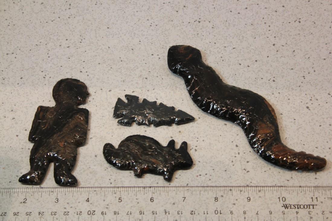 4 Obsidian Artifacts, Modoc Co., CA (1 of 1)